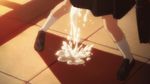  animated animated_gif classroom lowres nazo_no_kanojo_x sexually_suggestive skirt urabe_mikoto water 