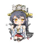  &gt;_&lt; animal animal_on_head animalization black_hair brown_hair bruise chibi clenched_hands closed_eyes clothed_animal detached_sleeves glasses greenteaneko hairband haruna_(kantai_collection) hiei_(kantai_collection) injury japanese_clothes kantai_collection kirishima_(kantai_collection) kongou_(kantai_collection) navel nontraditional_miko on_head ribbon-trimmed_sleeves ribbon_trim short_hair sitting sleeping star star-shaped_pupils symbol-shaped_pupils torn_clothes transparent_background wariza 
