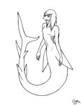  amazing black_and_white chiroina chyo color fish hair invalid_tag lady line_art long_hair marine monochrome needs shark sketch solo 