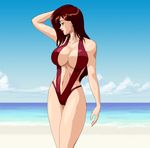  breasts cleavage enix final_fantasy final_fantasy_vii huge_breasts large_breasts one-piece_swimsuit square_enix swimsuit tifa_lockhart wbd 