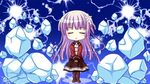  1girl chibi eyes_closed game_cg ko~cha long_hair purple_hair witch&#039;s_garden witch's_garden yukimura_suzuno 