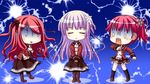  3girls chibi eyes_closed game_cg hinomiya_ayari konno_koharu ko~cha long_hair multiple_girls o_o purple_hair red_hair witch&#039;s_garden witch's_garden yukimura_suzuno 