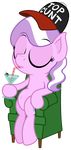  absurd_res alcohol alpha_channel arm_chair armchair bad_language baseball_cap beverage chair cutie_mark diamond_tiara_(mlp) drinking equine eyes_closed female friendship_is_magic hair hat hi_res horse liquid mammal martini my_little_pony olive plain_background pony purple_hair sitting solo straw top_cunt transparent_background two_tone_hair white_hair zutheskunk 