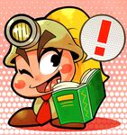  ! blonde_hair blush book fangs female goomba goombella hair helmet mario_bros nintendo paper_mario ponytail sarikyou super_mario_bros. video_games 