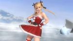  1girl 3d bell blonde_hair blue_eyes christmas dead_or_alive dead_or_alive_5 hands_on_hips long_hair marie_rose snow solo tecmo twintails 