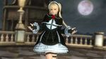  1girl 3d blonde_hair dead_or_alive dead_or_alive_5 gothic_lolita lolita_fashion maid marie_rose moon night official_art solo tecmo 