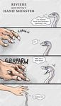  blue_eyes comic corn_snake disembodied_hand english_text feral haemish humor open_mouth reptile riviere scalie size_difference snake text 