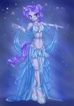  abs anthro anthrofied blue_eyes blue_theme bra breasts cleavage clothed clothing crystal_pony_(mlp) equine eyeshadow female friendship_is_magic glass_shoes glass_slipper hair horn horse loincloth makeup mammal misukitty my_little_pony navel pony purple_hair rarity_(mlp) silk solo sparkles standing translucent transparent_clothing underwear unicorn 