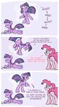  blue_eyes book comic cutie_mark dialog english_text equine eyes_closed female friendship_is_magic hair horn horse lying mammal multi-colored_hair my_little_pony pink_hair pinkie_pie_(mlp) pony purple_eyes purple_hair subjectnumber2394 text twilight_sparkle_(mlp) winged_unicorn wings 