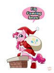  blue_eyes boots chimney christmas clothing coat cutie_mark english_text equine female feral friendship_is_magic fur gloves hair hat holidays horse long_hair looking_at_viewer mammal my_little_pony norang94 pink_fur pink_hair pinkie_pie_(mlp) plain_background pony santa_hat smile solo text tongue tongue_out transparent_background 