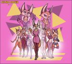  canine clothing dress female fox glue_studios looking_at_viewer luraiokun mammal meika_(rimba_racer) multiple_poses pose rimba_racer smile solo 