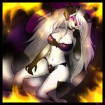  arctic_fox canine female flames fox hair luminosion mammal purple_eyes shiori_shi tantalizing temptress 