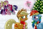  blonde_hair blue_eyes blush bow carf christmas clothing cowboy_hat cutie_mark equine eyes_closed female feral fluttershy_(mlp) flying freckles friendship_is_magic fur glowing green_eyes group grup hair hat holidays horn horse long_hair magic mammal mistletoe multi-colored_hair my_little_pony one_eye_closed open_mouth orange_fur orangeaussie outside pegasus pink_fur pink_hair pinkie_pie_(mlp) pony purple_eyes purple_fur purple_hair rainbow_dash_(mlp) rainbow_hair rarity_(mlp) scarf smile snow snowing tree twilight_sparkle_(mlp) unicorn white_fur winged_unicorn wings wink winter yellow_fur 