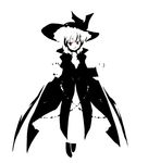  bad_id bad_pixiv_id greyscale hat high_contrast kiriu monochrome red_eyes remilia_scarlet short_hair solo spot_color touhou 