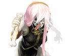  bad_id bad_pixiv_id bone food green_eyes horror_(theme) long_hair meat megurine_luka mouth_hold pink_hair solo toron vocaloid what 