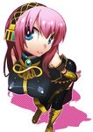 bad_id bad_pixiv_id blue_eyes breasts fujitsuna large_breasts long_hair megurine_luka pink_hair solo thighhighs vocaloid 