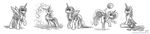  ball beach_ball black_and_white cutie_mark dripping equine female friendship_is_magic horn horse karol_pawlinski mammal monochrome my_little_pony plain_background pony princess_luna_(mlp) sitting standing water wet wet_hair white_background winged_unicorn wings 