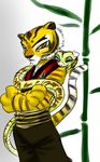  feline female kung_fu_panda mammal master_tigress master_viper one_eye_closed tiger whiskers wink 
