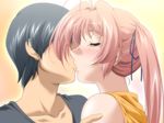  1boy 1girl binetsu_kyoushi_cherry blush game_cg pink_hair yamane_masahiro yorii_kiyoka zyx 