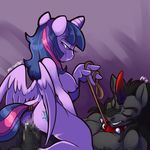  anthro anthrofied bdsm bluntwhiskey breasts censored collar cowgirl_position domination female female_domination friendship_is_magic king_sombra_(mlp) leash male my_little_pony nipples penis pussy straight twilight_sparkle_(mlp) 