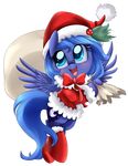  alpha_channel bag blue_eyes blue_fur blue_hair bow christmas clothing cutie_mark equine female feral friendship_is_magic fur hair hat hi_res holidays horn horse long_hair mammal my_little_pony open_mouth plain_background pony pridark princess_luna_(mlp) sack santa_hat smile solo tongue transparent_background winged_unicorn wings 