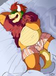  belly bowser boxer boxers cute day dragonslash drooling gay horn horny invalid_tag koopa male mario_bros nintendo panting penis saliva scalie scratch sleeping underwear video_games 