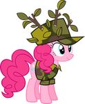  alpha_channel blue_eyes clothed clothing cutie_mark equine female feral friendship_is_magic hair hat horse leaves mammal my_little_pony pink_hair pinkie_pie_(mlp) plain_background pony smile solo standing transparent_background zacatron94 