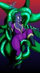  anthro anthrofied breasts cleavage clothed clothing costume dekomaru equine female friendship_is_magic green_eyes green_hair hair horse long_hair mammal mane-iac_(mlp) my_little_pony pony skinsuit solo sparkles tentacles 