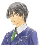  black_hair brown_eyes kannazuki_no_miko lowres male_focus mico3 oogami_souma school_uniform solo upper_body white_background 