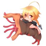  ahoge bad_id bad_pixiv_id blazblue blonde_hair bodysuit hukami1061 lambda-11 long_hair red_eyes tartar 