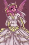  anthro anthrofied breasts clothing dress elbow_gloves equine female friendship_is_magic gloves hair horn horse mammal misukitty multi-colored_hair my_little_pony pony princess_cadance_(mlp) purple_eyes standing veil wedding_dress wedding_veil winged_unicorn wings 
