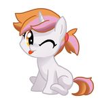  female friendship_is_magic horn horse kilala97 mammal my_little_pony one_eye_closed original_character pony smile tongue tongue_out unicorn wink young 