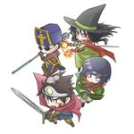  2boys 2girls aburame_shino akamaru_(naruto) black_hair blue_hair cape cosplay dog dragon_quest dragon_quest_iii fighter_(dq3) fighter_(dq3)_(cosplay) fire gloves hat hyuuga_hinata inuzuka_kiba long_hair mage_(dq3) mage_(dq3)_(cosplay) multiple_boys multiple_girls naruto priest_(dq3) priest_(dq3)_(cosplay) red_eyes roto roto_(cosplay) short_hair sigekitti staff sunglasses sword weapon witch_hat yuuhi_kurenai 