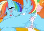 after_sex anal anus blue_fur cum cutie_mark equine erection faceless_male female feral friendship_is_magic fur gaping gaping_anus hair horse looking_back lying male mammal multi-colored_hair my_little_pony nude on_front pegasus penis pony purple_eyes pussy rainbow_dash_(mlp) rainbow_hair spread_legs spreading straight sweat wings zat 