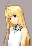  ahoge alternate_breast_size alternate_hair_length alternate_hairstyle arcueid_brunestud blonde_hair flat_chest hair_intakes long_hair red_eyes solo takenashi_eri tsukihime younger 