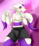  blush clothing fur geiru_mirua looking_at_viewer male mienshao nintendo open_mouth penis pink_background plain_background pok&#233;mon pok&eacute;mon purple_fur solo standing video_games white_fur yellow_eyes 