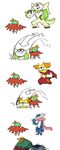  bad_pixiv_id chesnaught comic delphox gen_6_pokemon greninja grin hawlucha no_humans o_o plainwhite pokemon pokemon_(creature) silent_comic smile trembling you_gonna_get_raped 