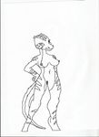  anthro avianguy95 blank breasts eyelashes female leah lizard nipples pussy reptile scalie 