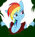  alpha_channel animated anthro anthrofied bounce breasts bush cleavage clothed clothing equine female friendship_is_magic grin hair horse jiddle jiggle jrvanesbroek mammal multi-colored_hair my_little_pony plain_background pony purple_eyes rainbow_dash_(mlp) rainbow_hair smile solo transparent_background 