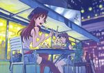  2girls absurdres casual evangelion:_3.0_you_can_(not)_redo hat highres hiramatsu_tadashi long_hair multiple_girls neon_genesis_evangelion official_art rebuild_of_evangelion shorts suzuhara_sakura 