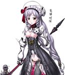  ashlotte_maedel breasts brown_eyes darkmaya gray_hair grey_hair highres soul_calibur 