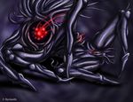 bioluminescence compound_eyes female feral glowing glowing_eyes ing metroid monster multi_limb multiple_limbs pussy red_eyes solo syrinoth 