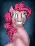  blue_eyes bust creepy crying danji-isthmus empty_smile equine eyelashes female feral friendship_is_magic fur grin gums hair happy horse long_hair looking_at_viewer mammal my_little_pony nightmare_fuel nude pink_fur pink_hair pink_nose pinkie_pie_(mlp) pony portrait shadow shiny smile snot solo soul_devouring_eyes teal_background tears teeth 