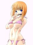  bad_id bad_pixiv_id bikini blue_eyes breasts edoya_minoru facial_hair large_breasts mustache orange_hair original short_hair solo swimsuit underboob 