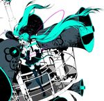  aqua_eyes aqua_hair hatsune_miku koi_wa_sensou koi_wa_sensou_(vocaloid) long_hair love_is_war megaphone necktie official_art skirt twintails vocaloid 