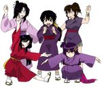  akeginu angry basilisk_(manga) black_hair hotarubi iga_oboro japanese_clothes kagerou kagerou_(basilisk) kimono ninja oboro okoi parody purple_hair 