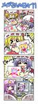  &gt;_&lt; 3girls 4koma :d chibi child_drawing closed_eyes colonel_aki comic computer corel_painter crayon drawing flandre_scarlet happy multiple_girls open_mouth patchouli_knowledge remilia_scarlet silent_comic smile sweatdrop touhou translated u_u xd 