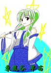  bangs detached_sleeves green_hair kochiya_sanae solo touhou wabi_(wbsk) 