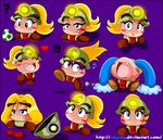  &lt;3 ? blonde_hair blush coycoy crying egg fangs female goomba goombella hair hair_down helmet mario_bros nintendo paper_mario ponytail tears video_games 