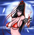  1girl bayonetta bayonetta_(character) bikini_top breasts full_moon glasses jagi_(nexboy) large_breasts moon night pixiv_manga_sample solo 